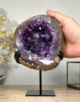 Natural Amethyst Geode with Large & Shinny Crystals - MWS1835