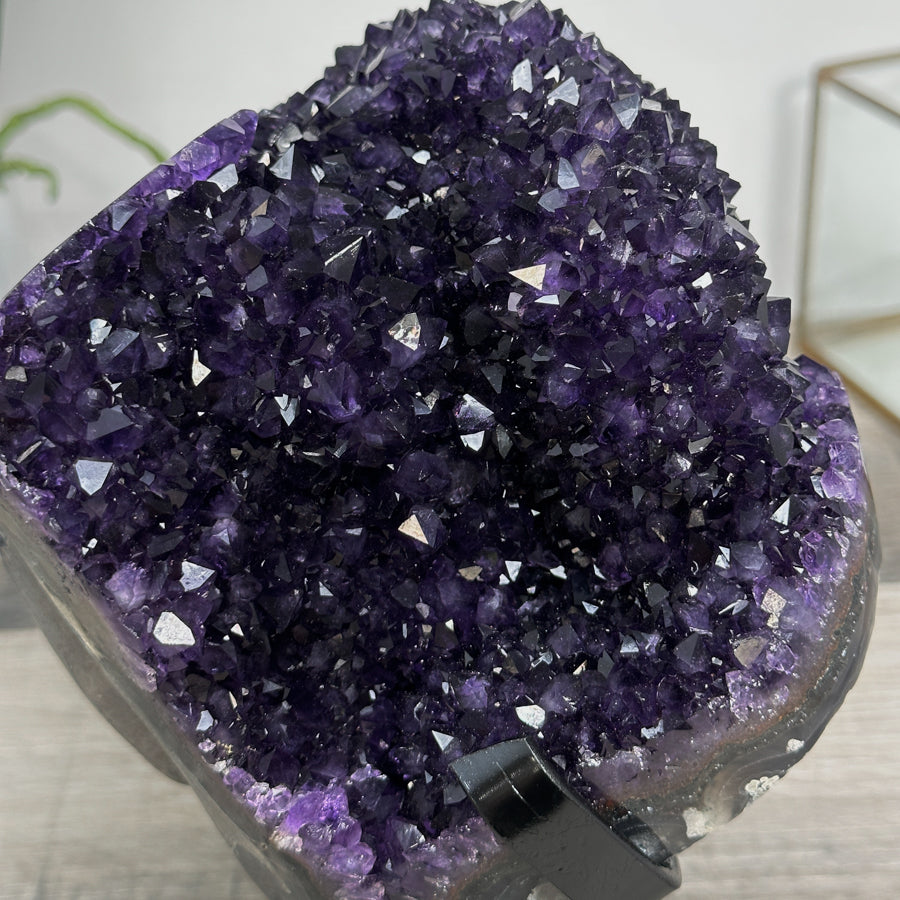 Deep Purple Amethyst and Agate Crystal Cluster Stalactite Formation - MWS2624