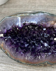 Amethyst Geode with Deep purple Crystals & Polished Shell - STGE0119