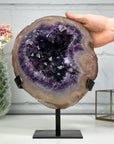 Large Natural Amethyst Geode with Multicolor Shell - MWS2446