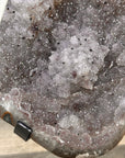 Natural Sugar Amethyst Specimen on Metal Stand - MWS3376