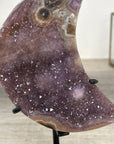 Amethyst Moon Carving on Metal Stand - MWS2577