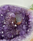 Unique Natural Amethyst Geode with Quartz Shell on Stand - MWS3313
