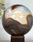 Dyed Banded Agate & Quartz Sphere Geode - SPH0145
