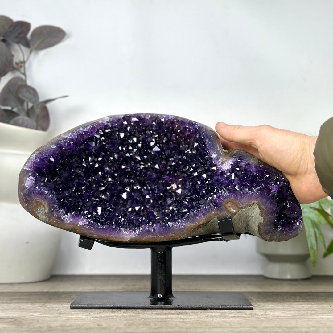 Top Grade Deep Purple Uruguayan Amethyst Geode - MWS3398