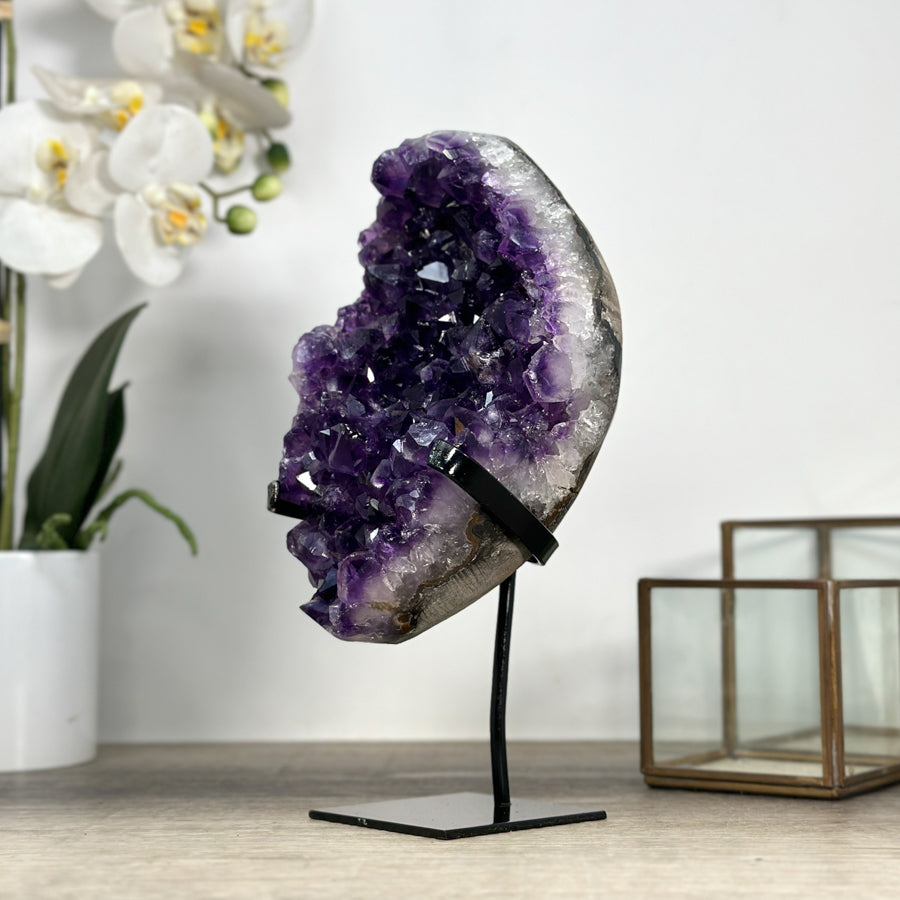 Amethyst Crystal Cluster with Large &amp; Shinny Crystals - MWS2210