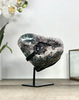 Natural Agate Stone Geode on Stand