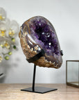 Natural Amethyst Geode with Large & Shinny Crystals - MWS1835