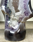 Uruguayan Blue Banded Agate with Quartz Crystals Statement Piece - CBP1402