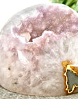 Natural Pink Amethyst Geode with Selfstanding Cut Base - STGE0051