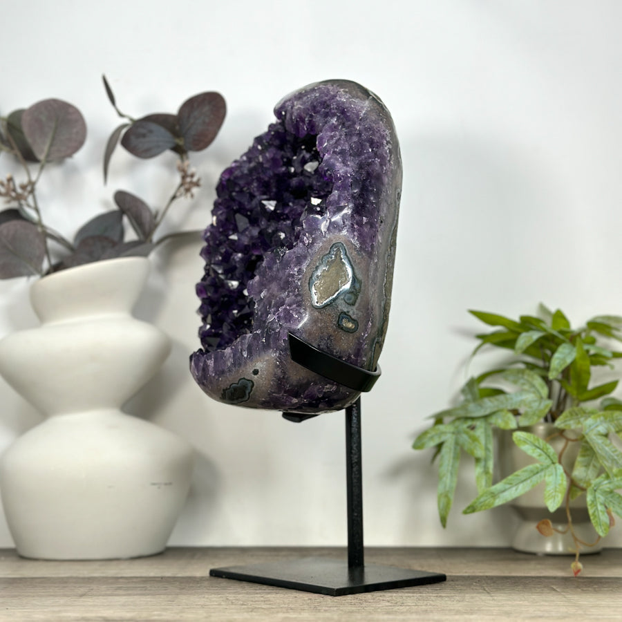 Top Grade Amethyst Specimen on Metal Stand - MWS3224