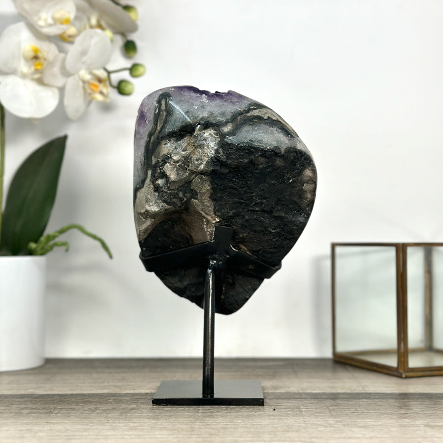 Uruguayan Amethyst Stone Cluster with Large and Shinny Crystals - MWS2815