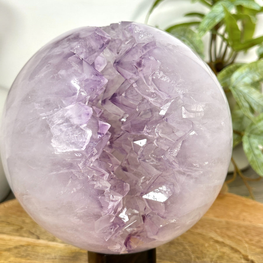 Large Amethyst Sphere Geode with Crystal Cavity Formation - SPH0163
