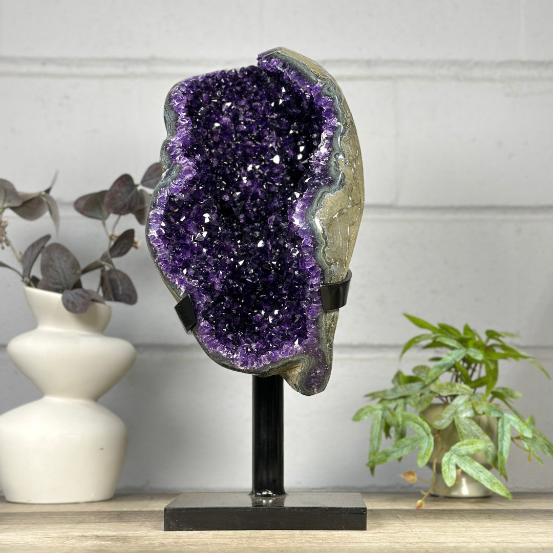 XXL Unique Natural Top Quality Amethyst Geode Statement Piece - MWS3282