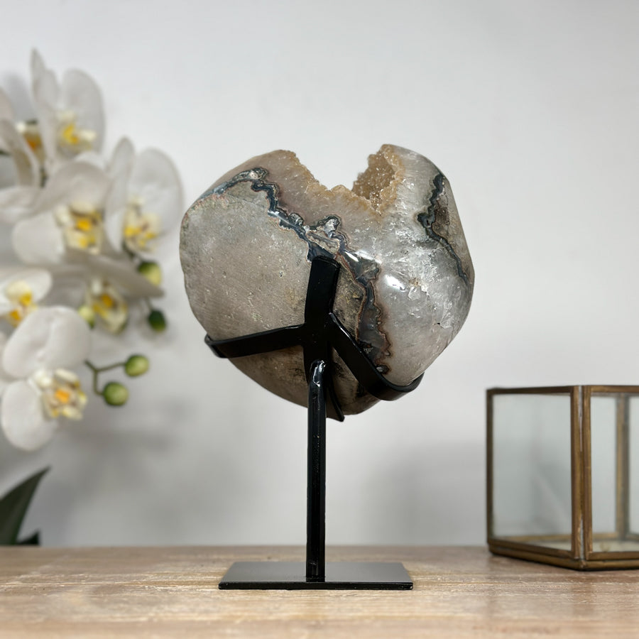 Natural Yellow Sugar Druzy Geode - MWS1890