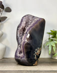 Huge Polished Sugar Amethyst & Agate Geode Statement Piece - CBP1436
