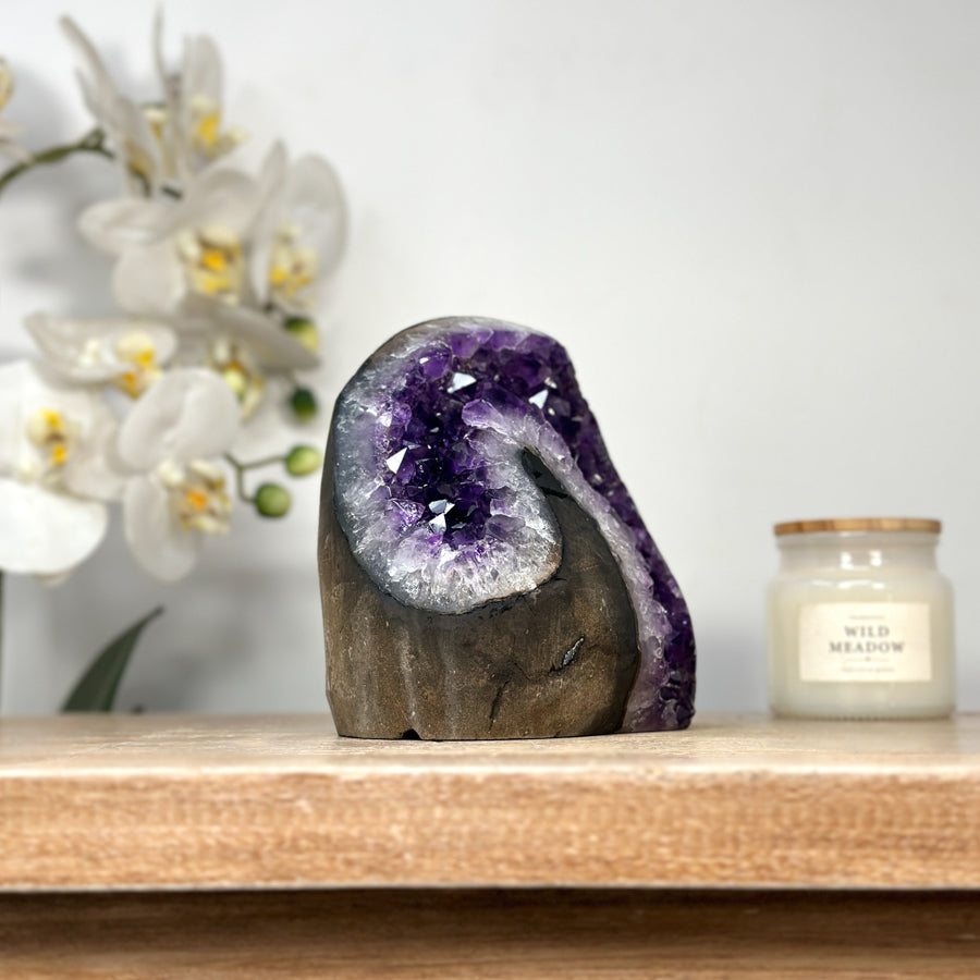Natural Amethyst Cathedral with Deep Purple Crystals - CBP1100