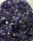 Top Grade Deep Purple Amethyst with Metal Stand – Stunning Crystal Statemen Piece - MWS2747