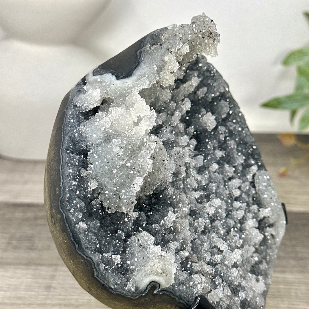 Uruguayan Grey Quartz with Micro Stalactites Formations - MWS3295
