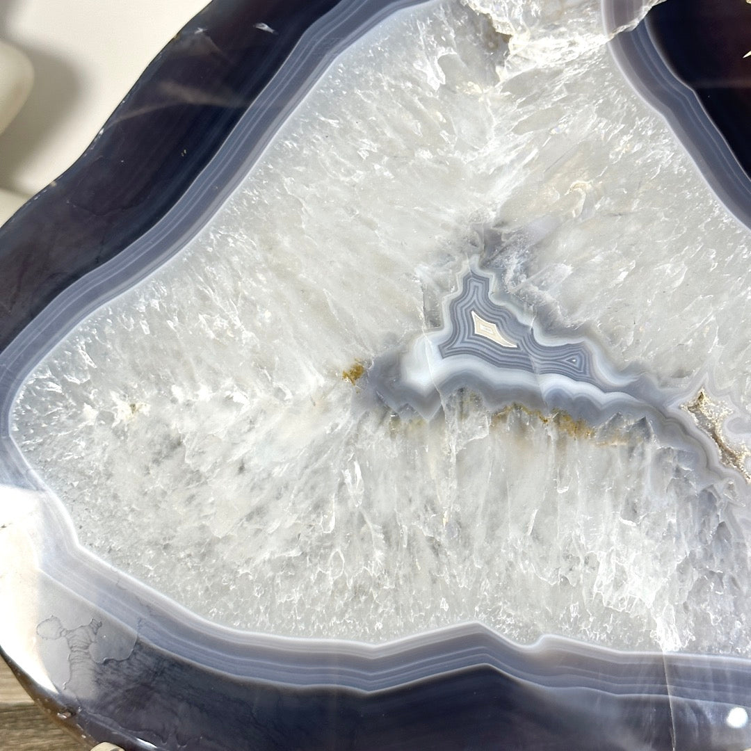 XL Blue Banded Agate Slice - SLC0025