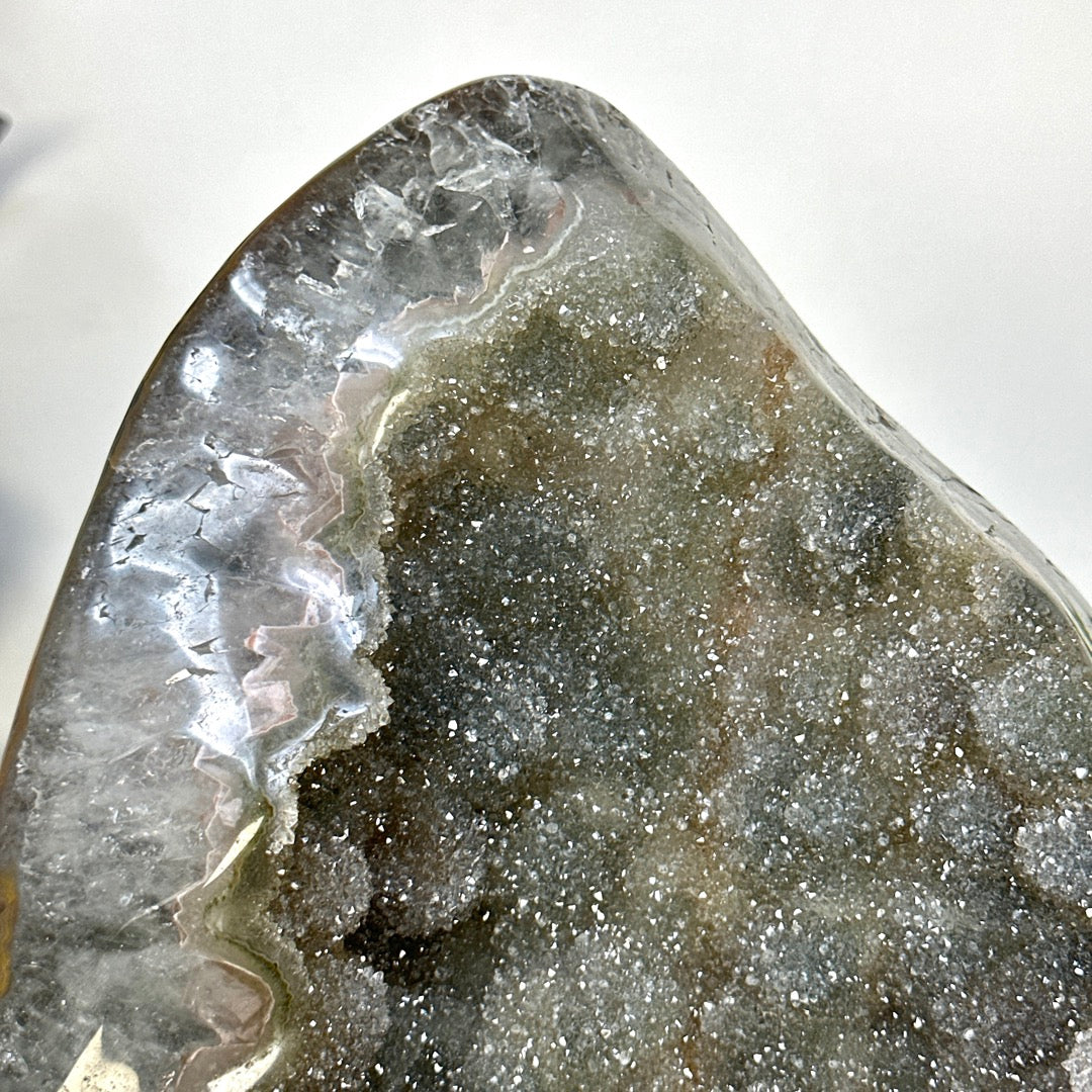 One of a Kind Natural Green Sugar Amethyst Statement Piece - CBP1434