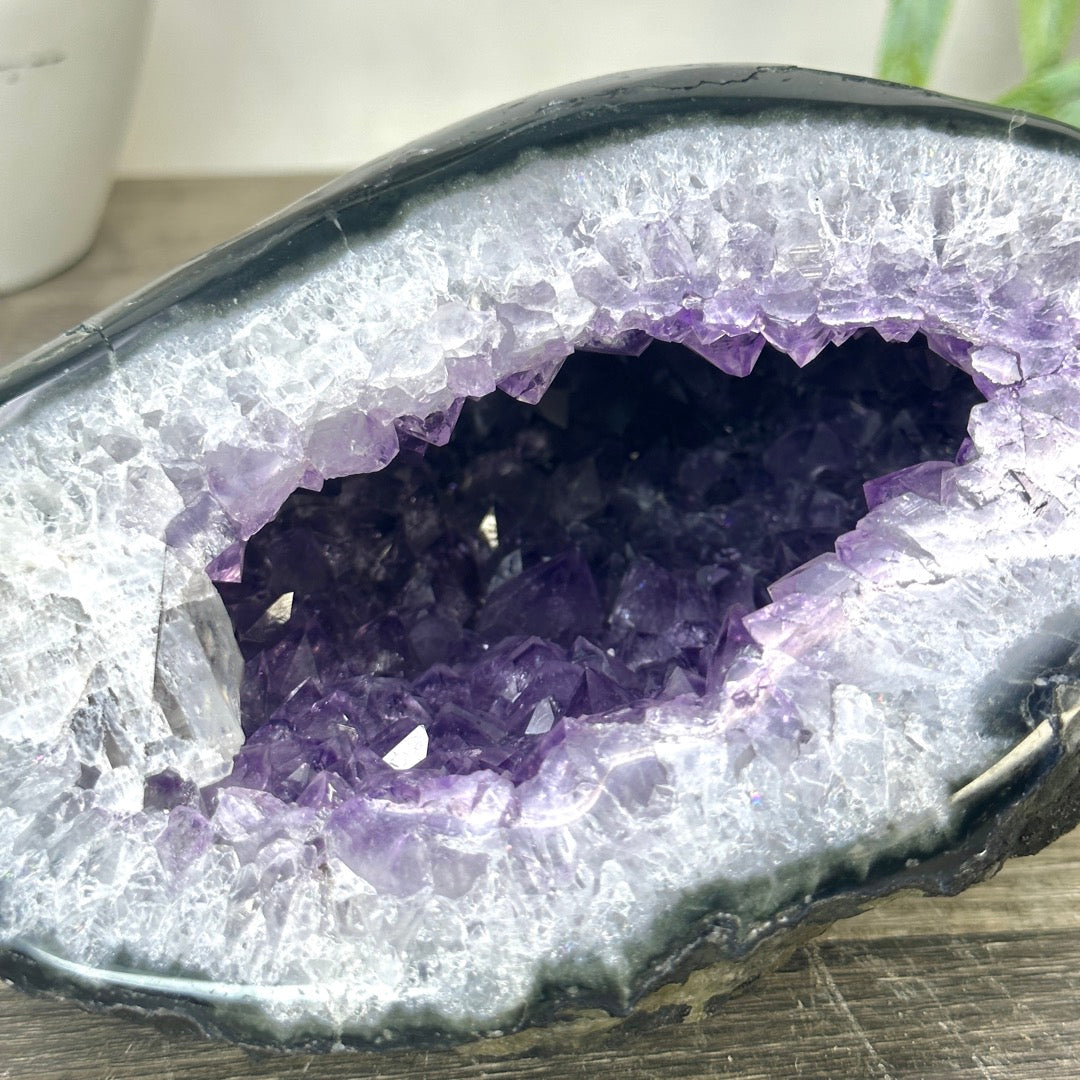 Natural Amethyst Geode with Quartz Shell - STGE0041
