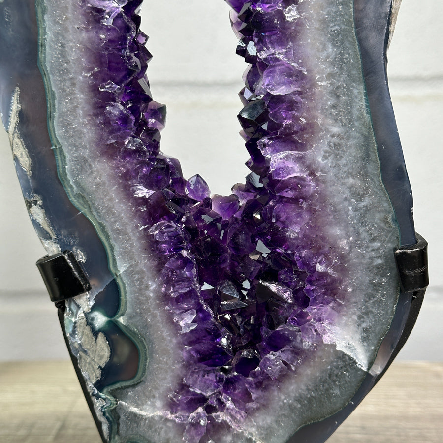 Huge Amethyst Geode Portal on Metal Stand - MWS2759