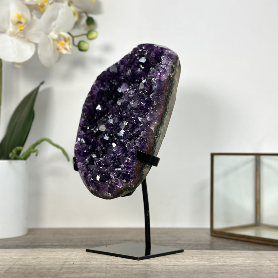 Deep Purple Amethyst Crystal Cluster for Home Decor Display - MWS2633