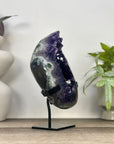 Top Quality Natural Amethyst Geode with Green Japer Shell - MWS3348
