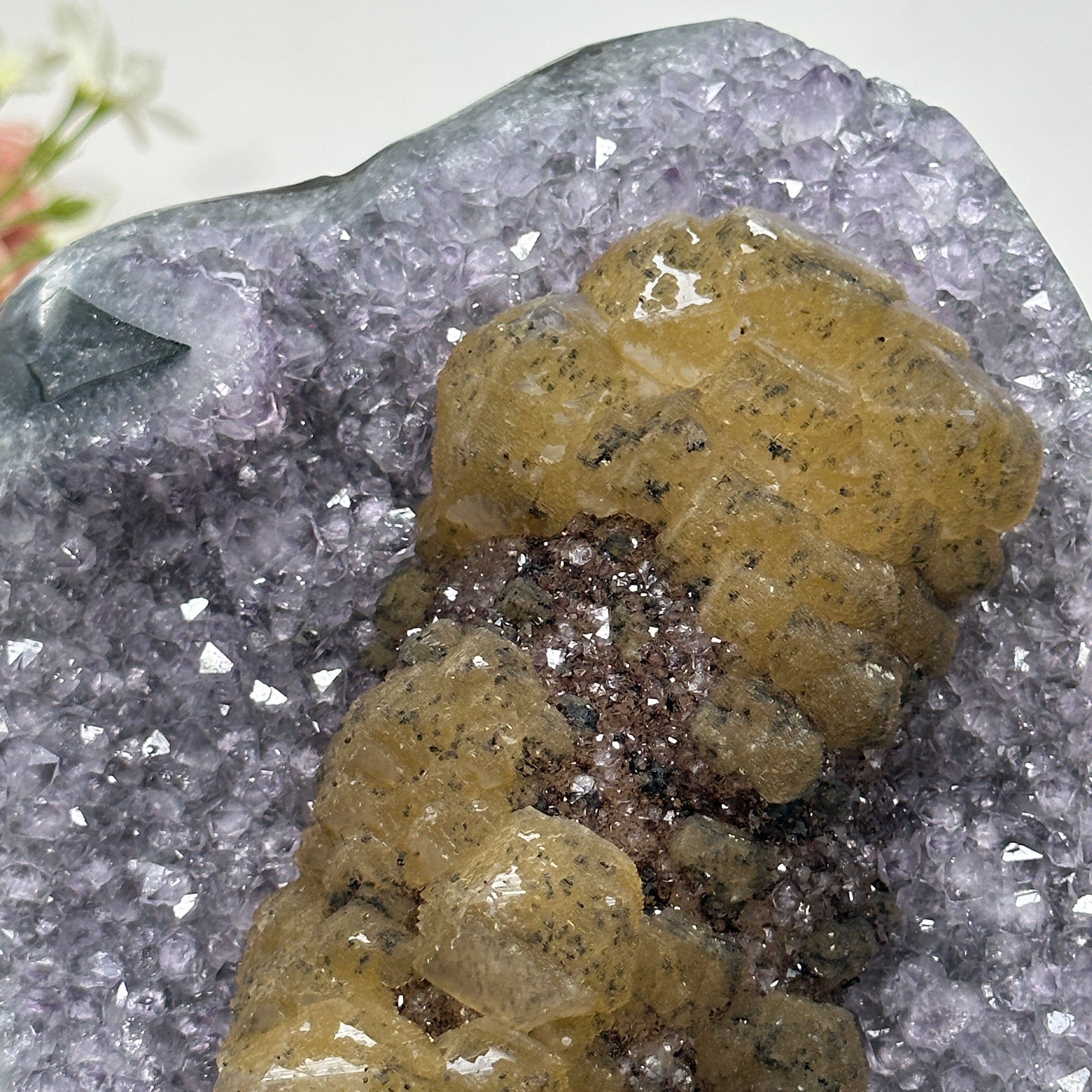 Collection Calcite &amp; Amethyst Crystal Specimen - AWS0415