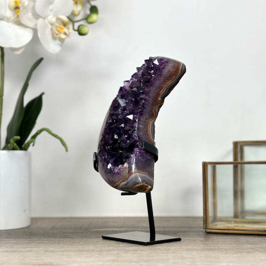 Stunning Amethyst Moon Carving - MWS2360