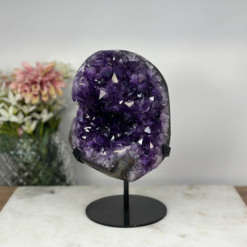 Beautiful Natural Amethyst Geode, Clear Shiny Purple Crystals. - MWS0732