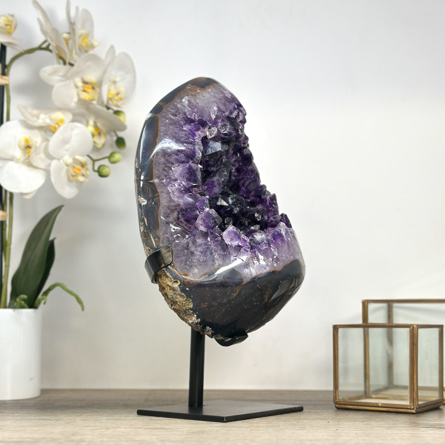 Stunning Egg Shape Natura Amethyst Geode