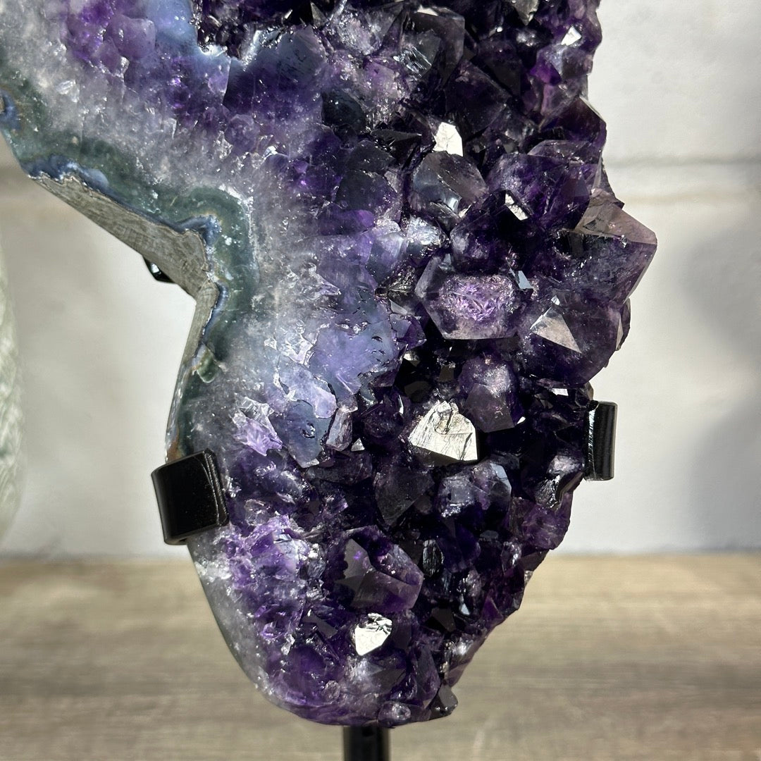 Natural A Grade Amethyst Cluster with Stand - MWS3400