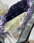 Natural Amethyst Geode with Large Calcite Formation - MWS1845