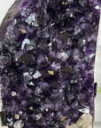Natural Deep Purple Amethyst Cluster on Metal Stand - MWS3133