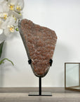 Natural Orange Tone Sugar Crystal Cluster on Stand - MWS2637