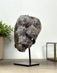 Natural Quartz Crystal on Metal Stand – Elegant Clear Crystal Statement Décor Piece - MWS2411
