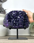 A Grade Natural Amethyst Crystal Specimen on Metal Stand - MWS3393