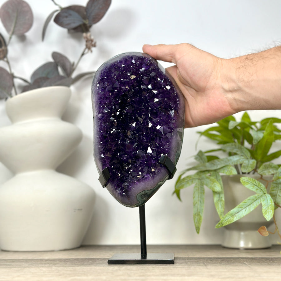 A Grade Natural Amethyst Geode on Stand - MWS3162