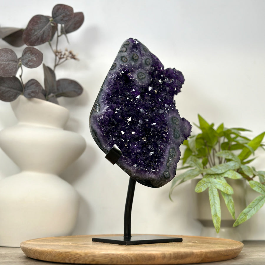 Natural A+ Grade Amethyst Specimen with Stalactite Formations - MWS3075
