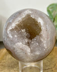 Agate & Quartz Sphere Geode with Druzy Interior - SPH0232
