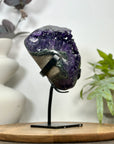 Natural Amethyst & Green Jasper Geode on Stand - MWS3130