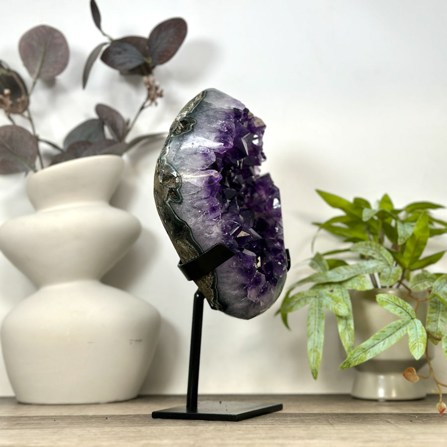 Unique Natural Uruguayan Amethyst Geode Statemen Piece - MWS3167