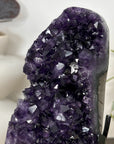 Amethyst Crystal Specimen on Metal Stand for Home Decor - MWS3066