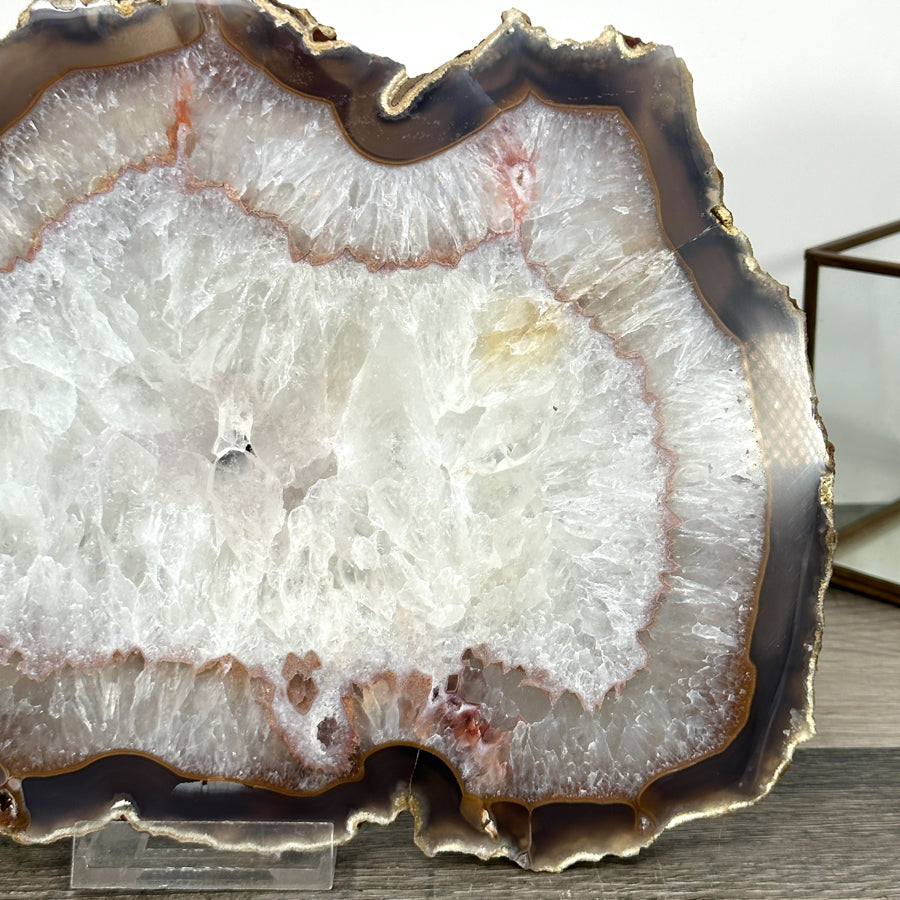 Polished Quartz Stone Slice for Home Decor - SLC0013