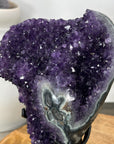 Premium Quality Amethyst Crystal Cluster – Natural Specimen on Stand - MWS3057