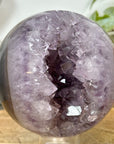 Amethyst & Agate Sphere Geode with Large Crystal Formation - SPH0189