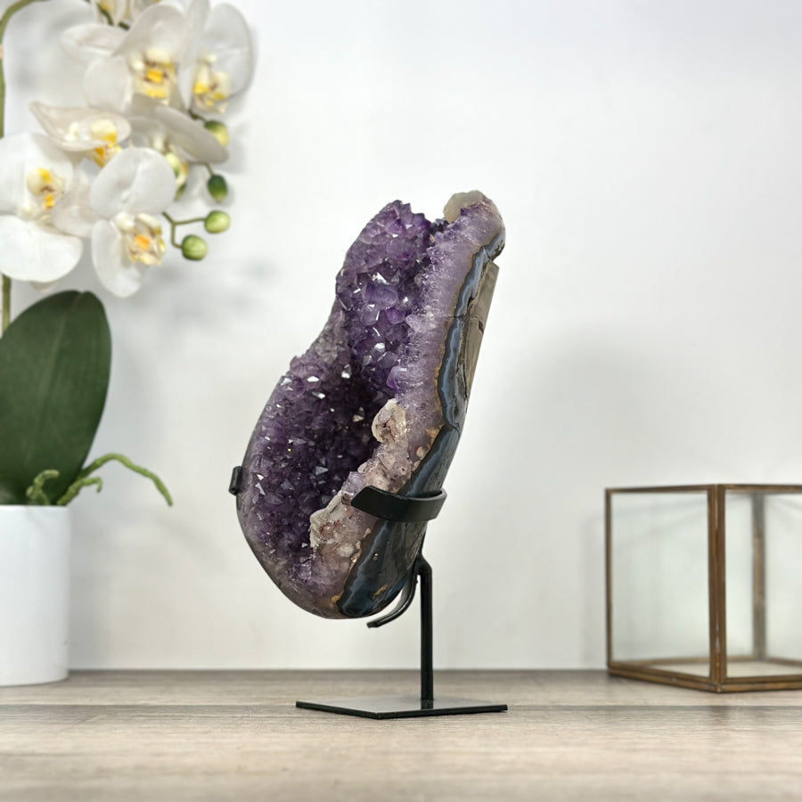Natural Uruguayan Amethyst Geode on Stand - MWS2980