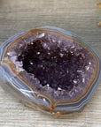 Amethyst & Banded agate Stone Geode - STGE0062